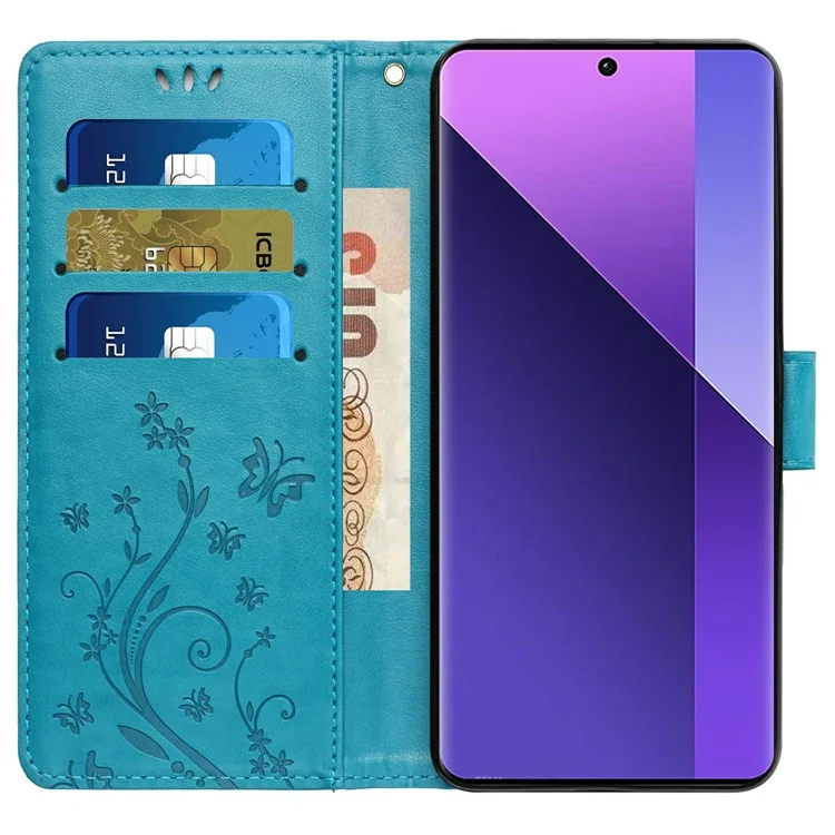 For Sharp Aquos Sense 9 Case PU Leather Phone Wallet Cover with Strap - Blue