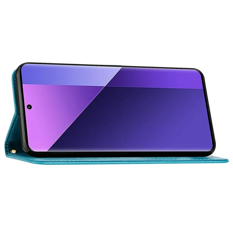 For Sharp Aquos Sense 9 Case PU Leather Phone Wallet Cover with Strap - Blue
