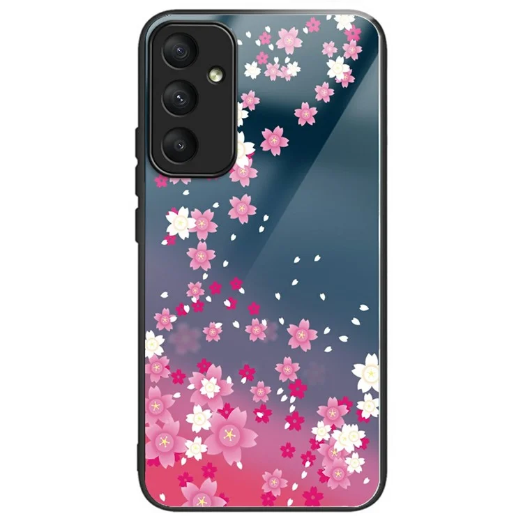 Custodia per Samsung Galaxy S24 FE, stampa a motivi, vetro temperato TPU a prova di caduta - Fiori rosa