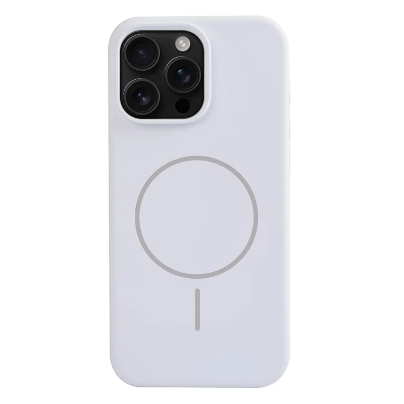 Fodral för iPhone 16 Pro Max Kompatibelt med MagSafe Vätskesilikon Bakdel med Kameraknapp - Vit
