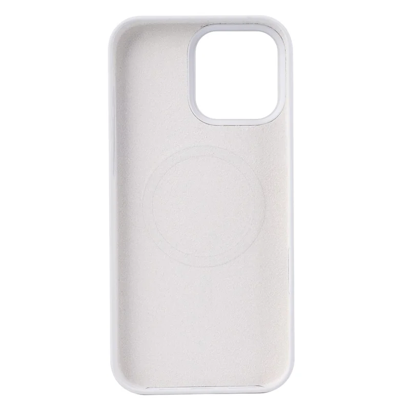 Fodral för iPhone 16 Pro Max Kompatibelt med MagSafe Vätskesilikon Bakdel med Kameraknapp - Vit
