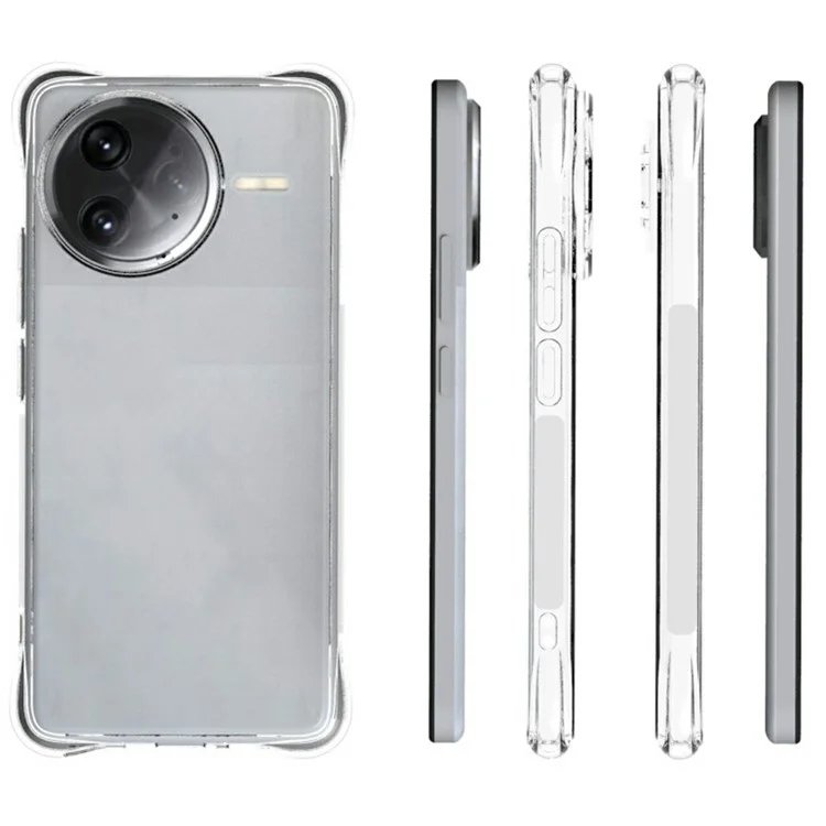 Compra al por mayor de la funda transparente antideslizante y resistente a los golpes de TPU para Xiaomi Redmi K80 Pro 5G.