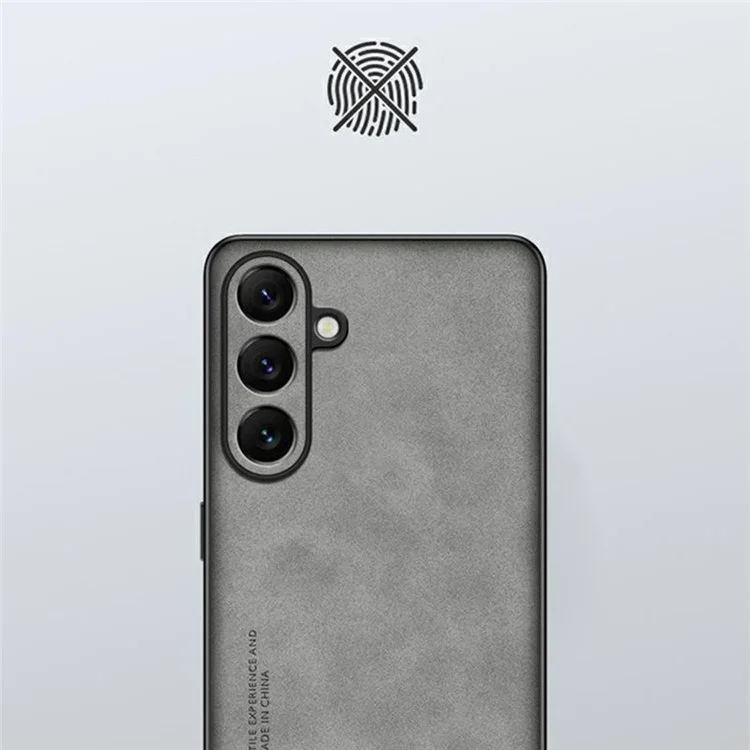 Étui pour Samsung Galaxy A16 5G / 4G en texture suède en TPU + PU - Gris