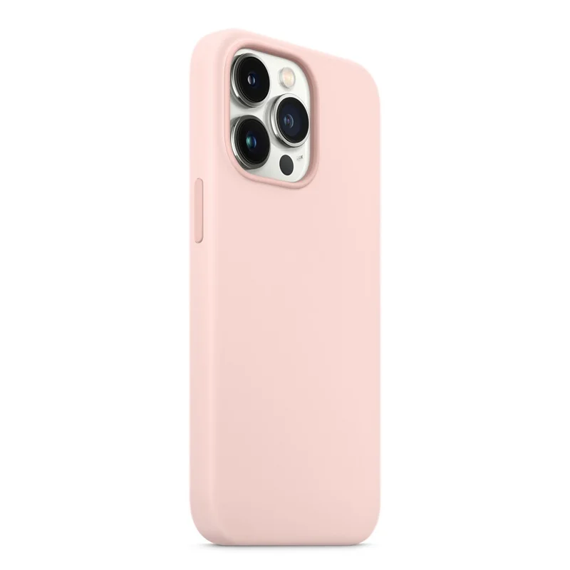 Funda trasera de silicona líquida compatible con iPhone 14 Pro con MagSafe (sin logotipo) - Rosa