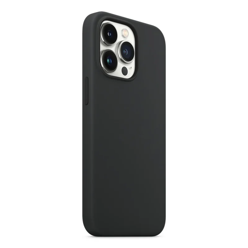 For iPhone 14 Pro Compatible with MagSafe Liquid Silicone Phone Back Cover (No Logo) - Black