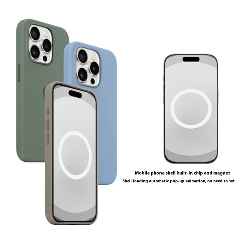 For iPhone 15 Pro Max Compatible with MagSafe Liquid Silicone Phone Back Cover (No Logo) - Mint Green