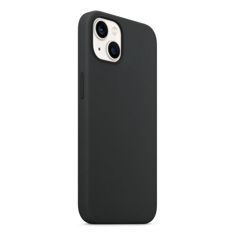 For iPhone 13 Compatible with MagSafe Liquid Silicone Phone Back Cover (No Logo) - Black