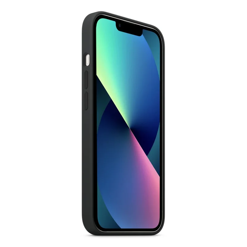 For iPhone 13 Compatible with MagSafe Liquid Silicone Phone Back Cover (No Logo) - Black