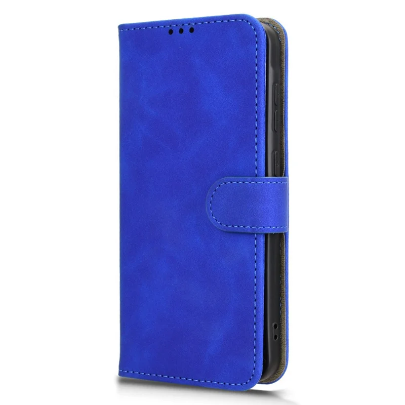 For Samsung Galaxy A56 5G Leather Case Skin-Feel Anti-Drop Wallet Flip Phone Cover - Blue