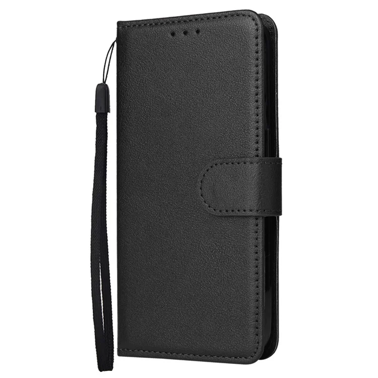 Geldbörse Handyhülle für Oppo A3 4G / 5G / A3x 4G / 5G (Indien) / A60 5G / A40 4G PU-Leder-Cover - Schwarz