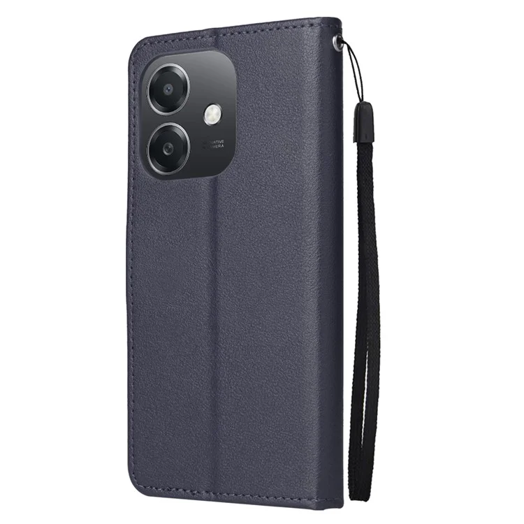 Custodia portafoglio per Oppo A3 4G / 5G / A3x 4G / 5G (India) / A60 5G / A40 4G in pelle PU - Blu