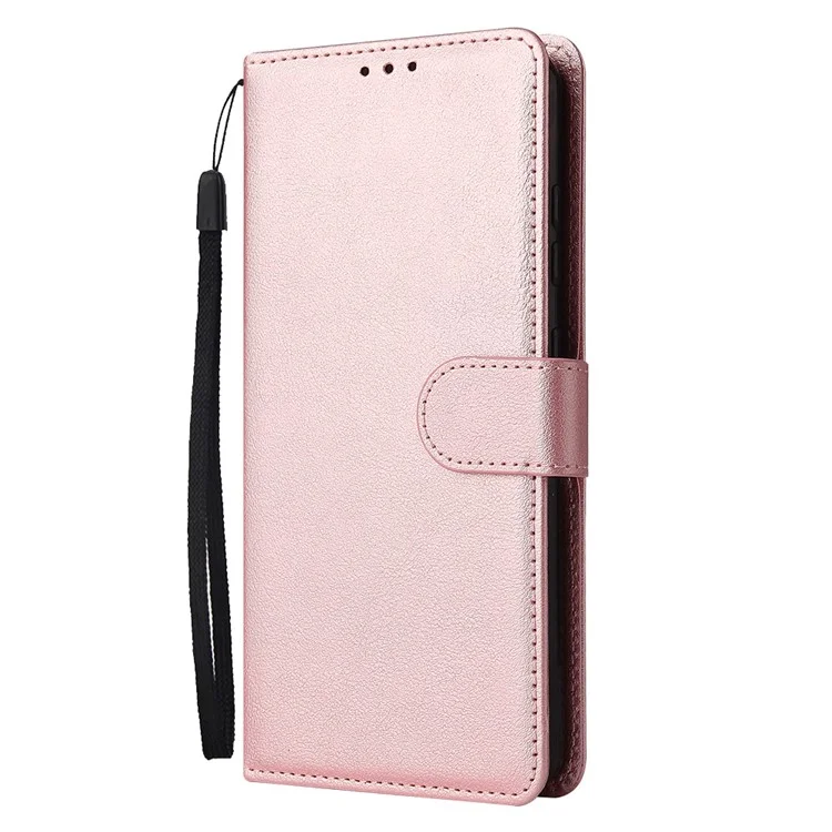 Brieftasche Handyhülle für vivo Y75s 5G / T1x 5G / Y72 5G / iQOO Z3 / Y53s 4G / Y53s / Y52 5G PU Lederabdeckung - Roségold