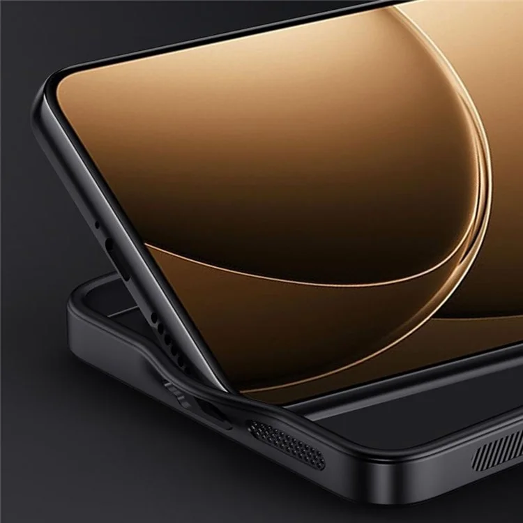 Custodia per Xiaomi Redmi K80 5G in texture legno, rivestita in pelle PU e PC TPU - Nero