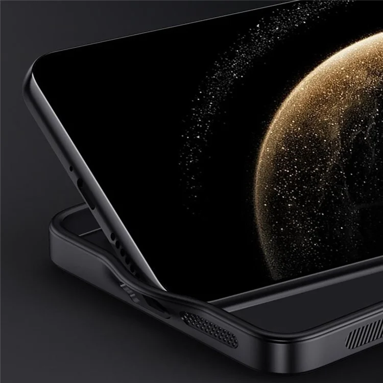 Capa para Huawei Mate 70 com textura de madeira, revestida em couro sintético PU e PC+TPU - Preta