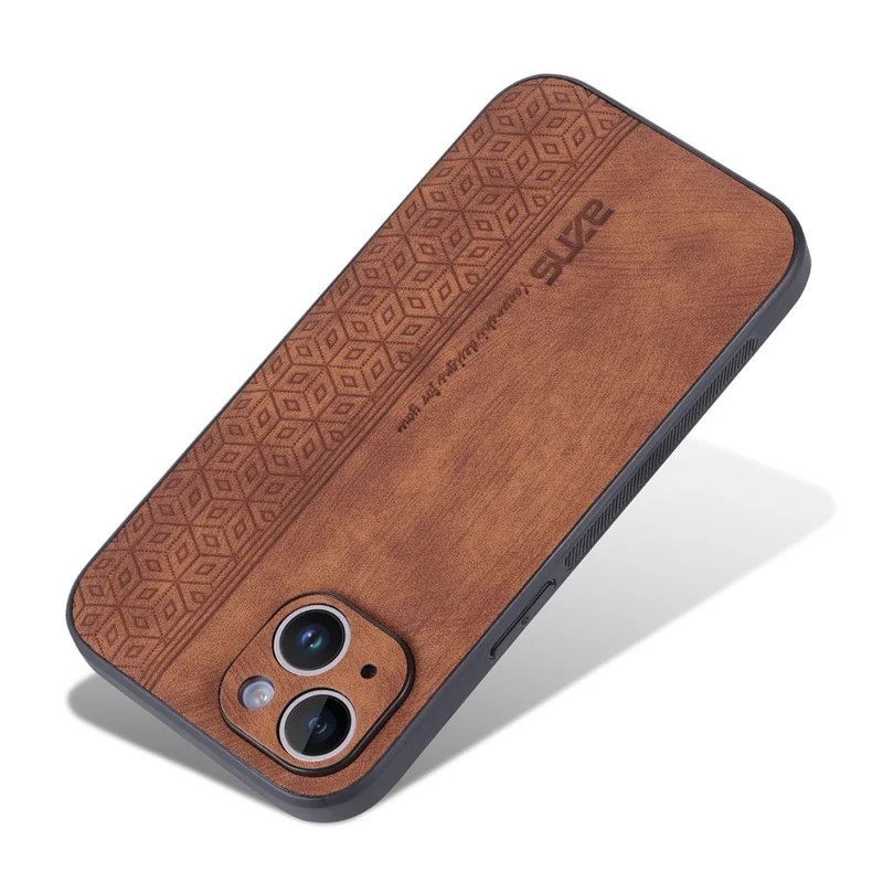 AZNS Per Iphone 13 6,1 Pollici Dust Apro Prova Cellulare Custodia Primatura PU Coperchi - Marrone
