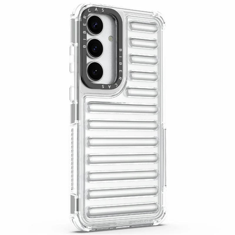 Coque pour Samsung Galaxy S25+ Conception à rayures antidérapante détachable TPU + PC - Transparent