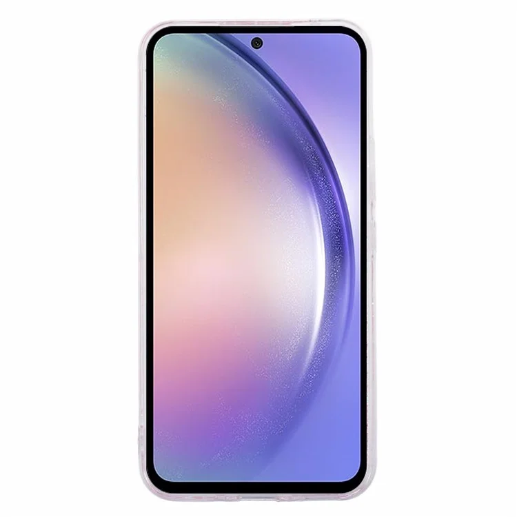 Funda para Samsung Galaxy A56 5G, a prueba de golpes, de TPU suave, con diseño brillante - Rosa