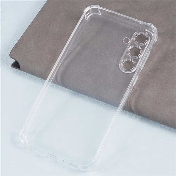 Capa para telefone Samsung Galaxy A56 5G, reforçada nos quatro cantos, anti-queda, em TPU transparente.