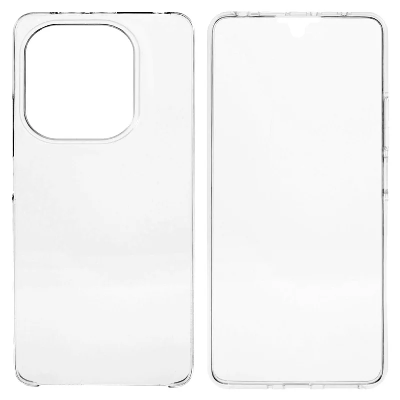 Чехол для Xiaomi Redmi Note 14 5G, TPU-рамка, прозрачная акриловая задняя панель, с защитной пленкой PET
