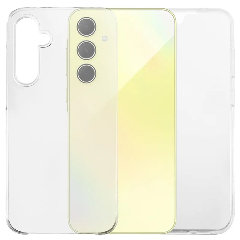 Für Samsung Galaxy A36 5G Hülle TPU-Rahmen Klarer Acrylrücken Handyhülle mit PET-Folie