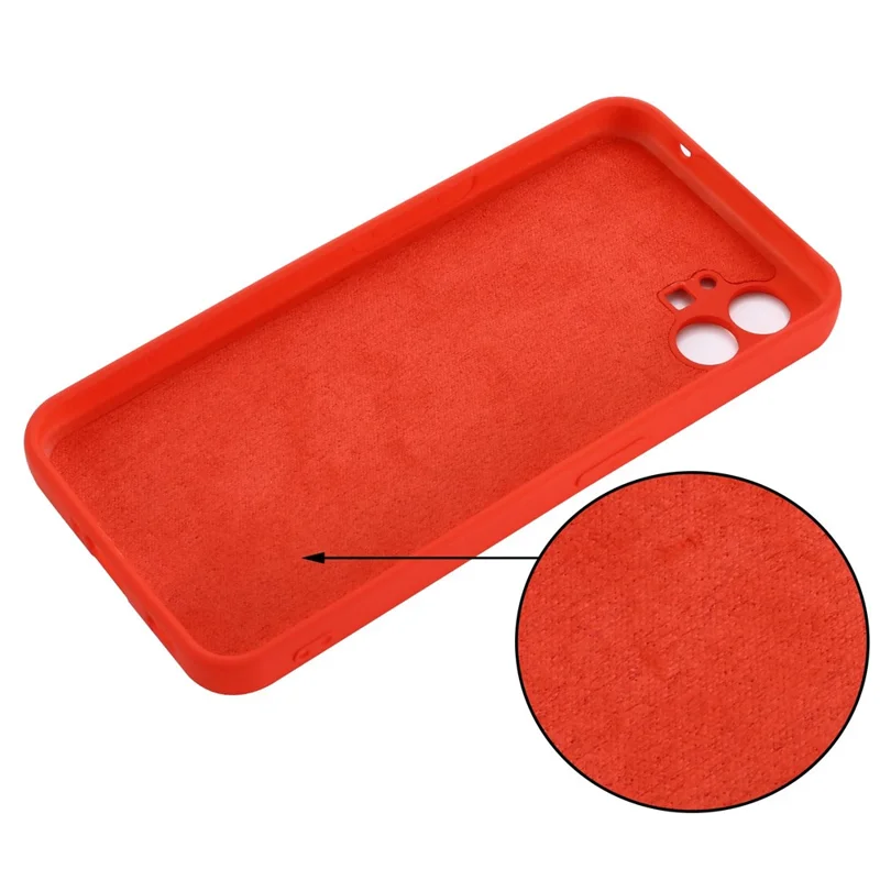 For Nothing phone (1) 5G Shockproof Silicone Mobile Phone Case Anti-scratch Cell Phone Cover with Strap - Red