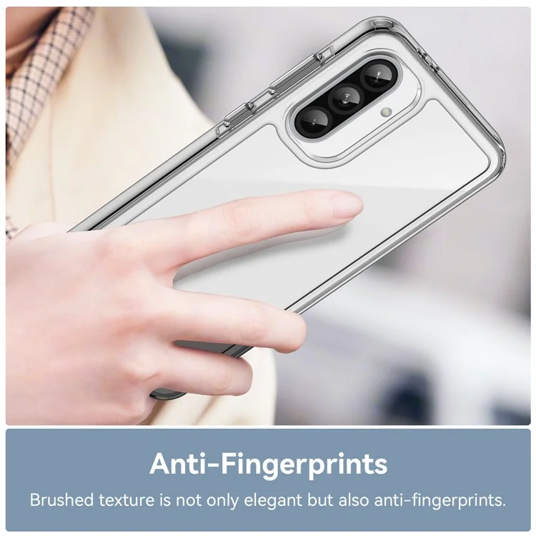 WANLONFENG MF-Serie für Samsung Galaxy A36 5G Hülle TPU+Acryl Klare Handyhülle mit gehärtetem Glasfilm
