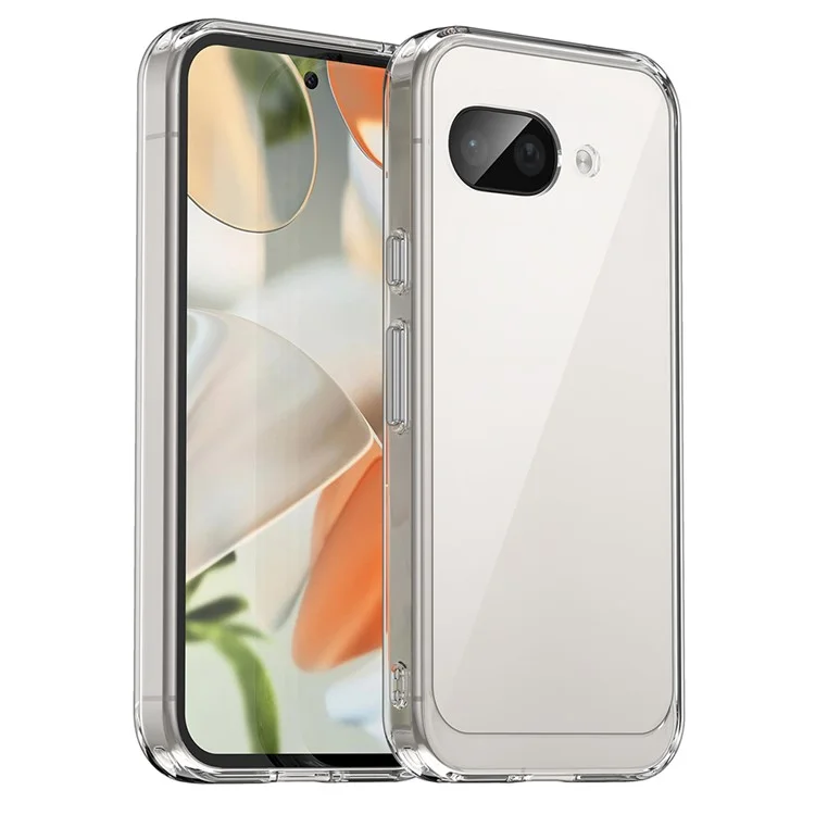 WANLONFENG MF-Serie für Google Pixel 9a Hülle TPU+Acryl Klare Handyhülle mit Panzerglas-Folie