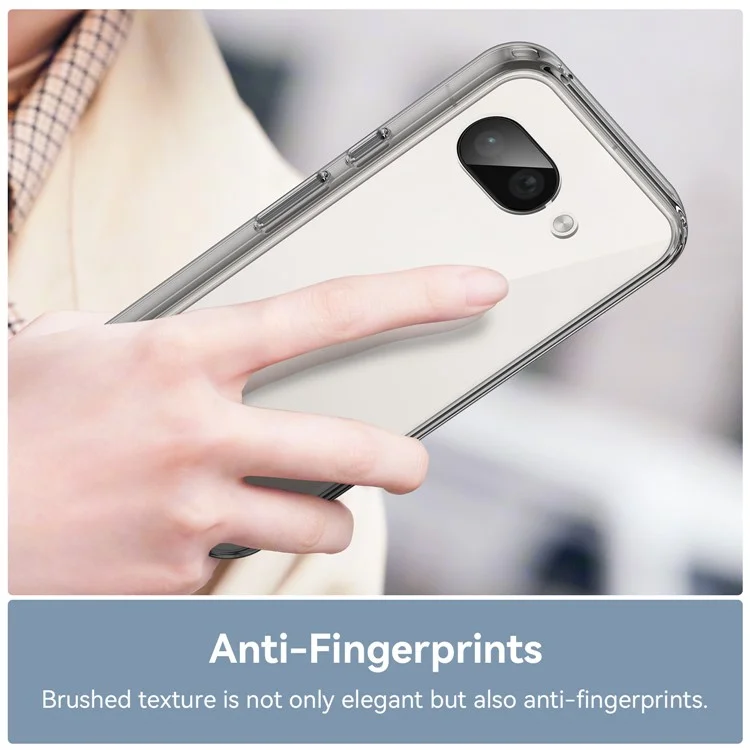 WANLONFENG MF-Serie für Google Pixel 9a Hülle TPU+Acryl Klare Handyhülle mit Panzerglas-Folie