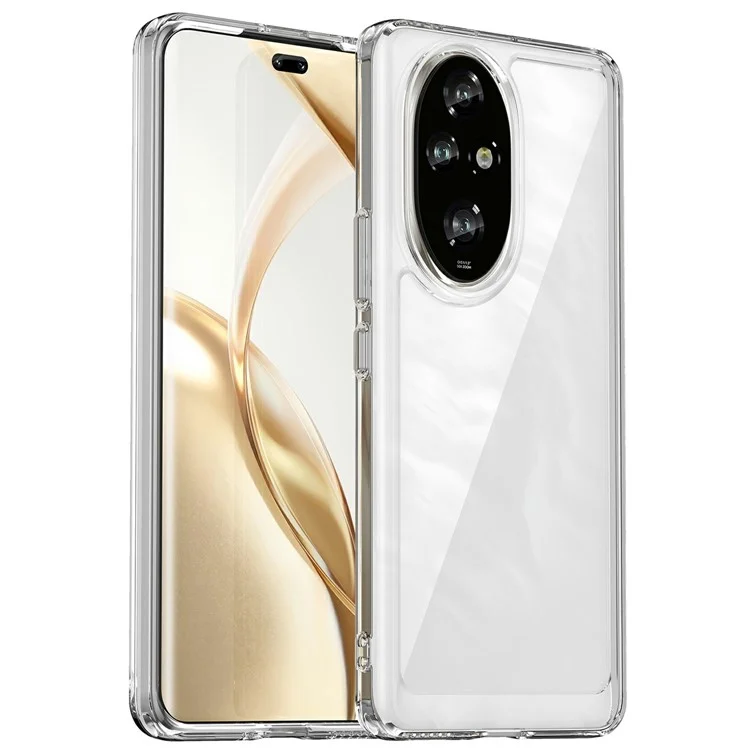 Custodia WANLONFENG MF Series per Honor 200 Pro 5G, cover in TPU+acrilico trasparente con pellicola in vetro temperato