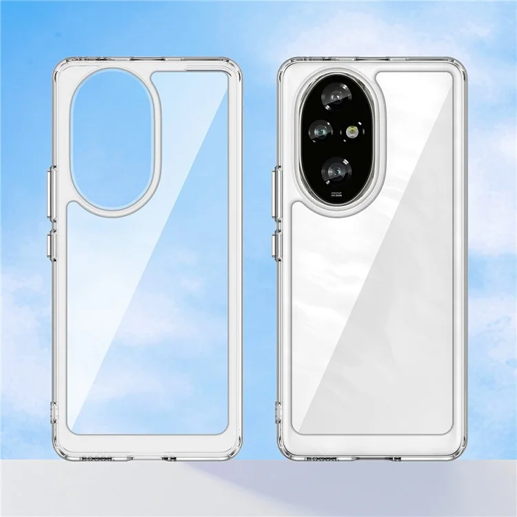 Custodia WANLONFENG MF Series per Honor 200 Pro 5G, cover in TPU+acrilico trasparente con pellicola in vetro temperato
