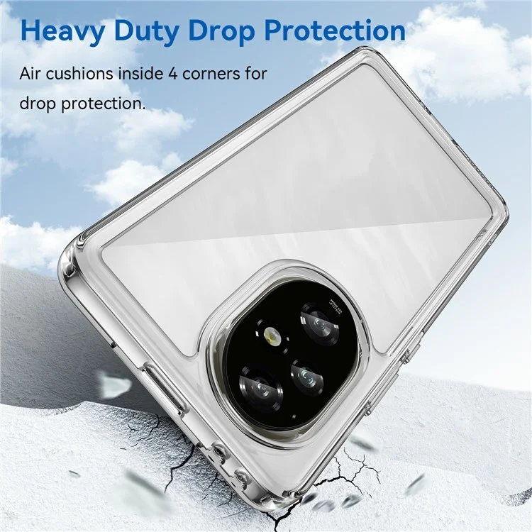 Custodia WANLONFENG MF Series per Honor 200 Pro 5G, cover in TPU+acrilico trasparente con pellicola in vetro temperato
