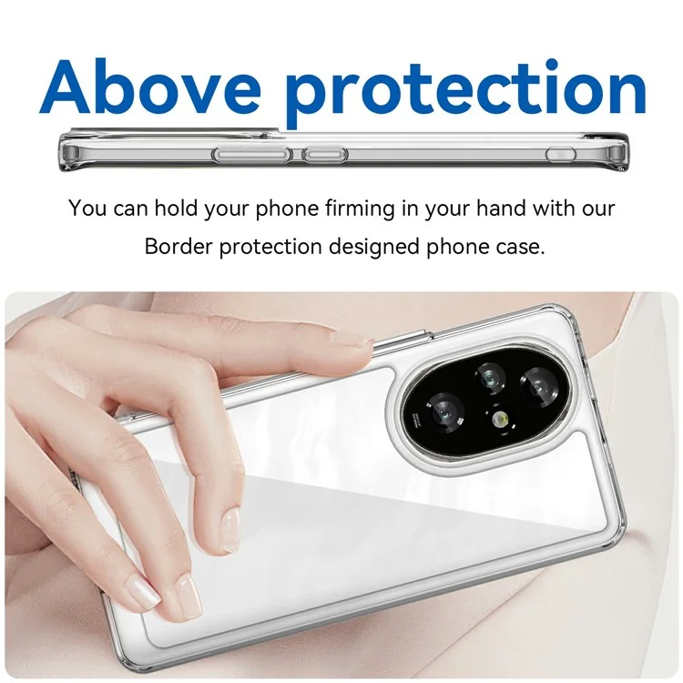 Custodia WANLONFENG MF Series per Honor 200 Pro 5G, cover in TPU+acrilico trasparente con pellicola in vetro temperato