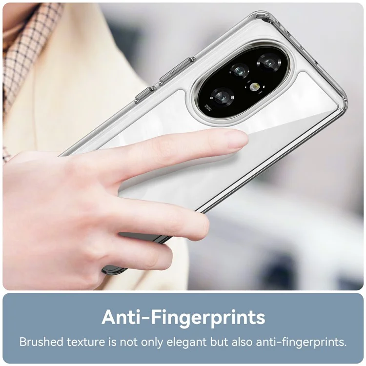 Custodia WANLONFENG MF Series per Honor 200 Pro 5G, cover in TPU+acrilico trasparente con pellicola in vetro temperato