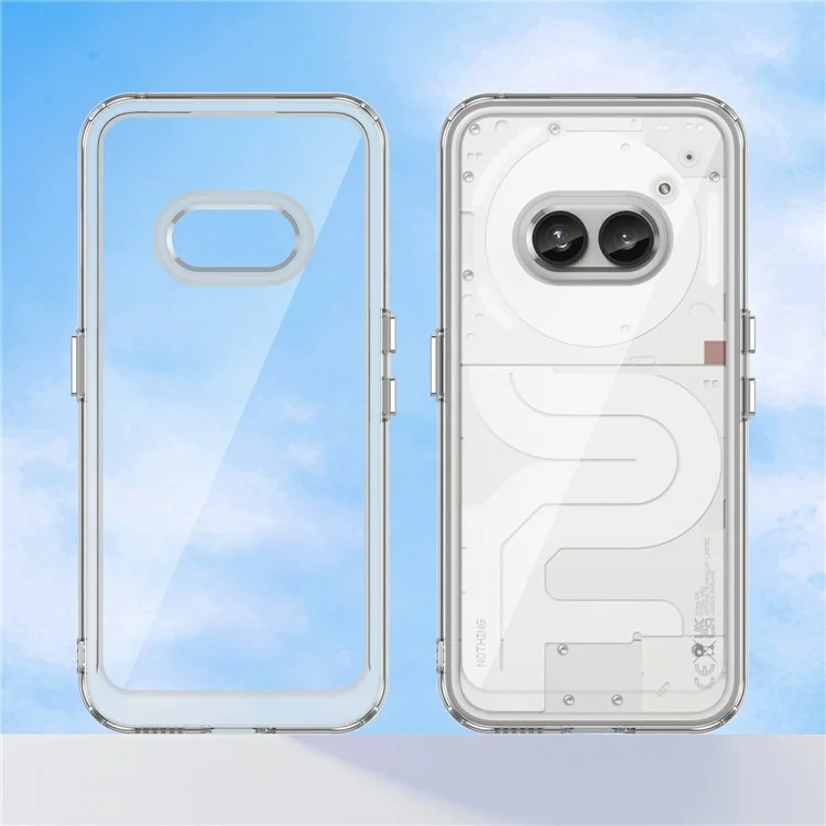 WANLONFENG MF-Serie für Nothing Phone (2a) Hülle TPU+Acryl Klare Handyhülle mit gehärtetem Glasfilm