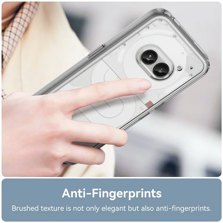 WANLONFENG MF-Serie für Nothing Phone (2a) Hülle TPU+Acryl Klare Handyhülle mit gehärtetem Glasfilm