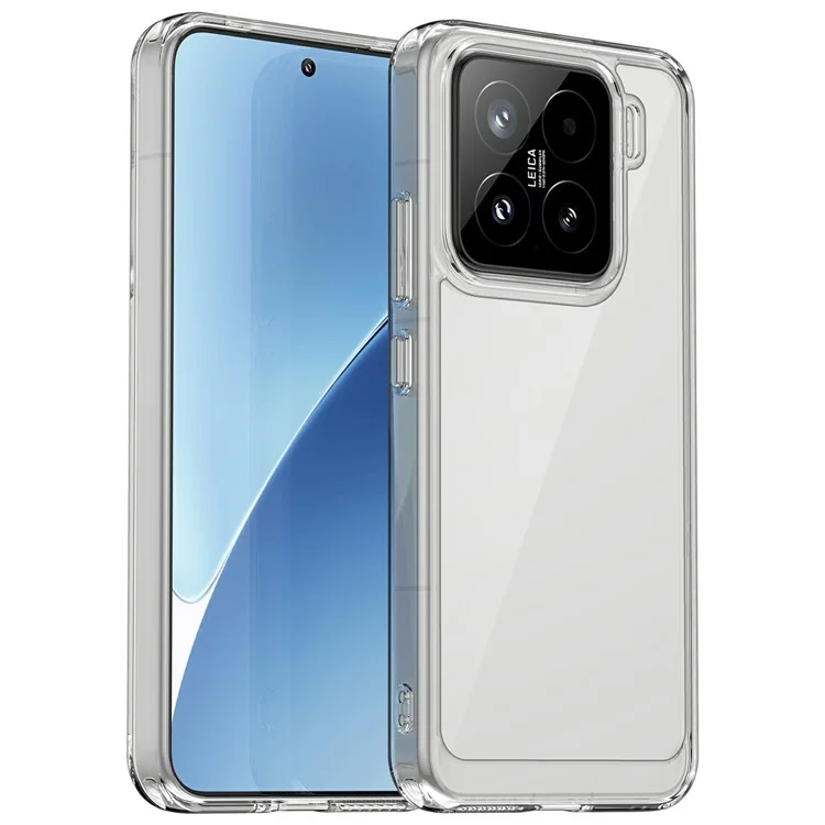 Чехол WANLONFENG MF Series для Xiaomi 15, TPU+акриловый прозрачный чехол для телефона с закаленной стеклянной пленкой