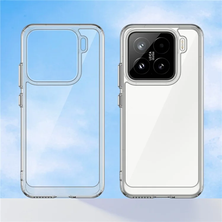 Чехол WANLONFENG MF Series для Xiaomi 15, TPU+акриловый прозрачный чехол для телефона с закаленной стеклянной пленкой