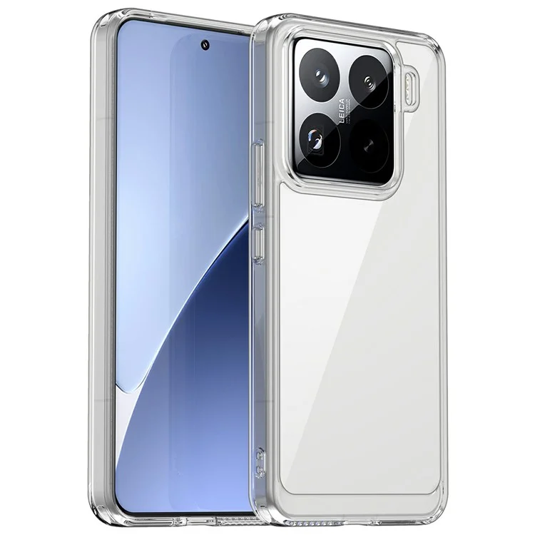 WANLONFENG MF-Serie für Xiaomi 15 Pro Hülle TPU+Acryl Klare Handyhülle mit gehärtetem Glasfilm