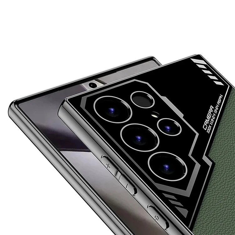 Чехол для Samsung Galaxy S25 Ultra от GKK, текстурированный гибридный ультратонкий и тонкий задний корпус из искусственной кожи - текстура под углеродное волокно.