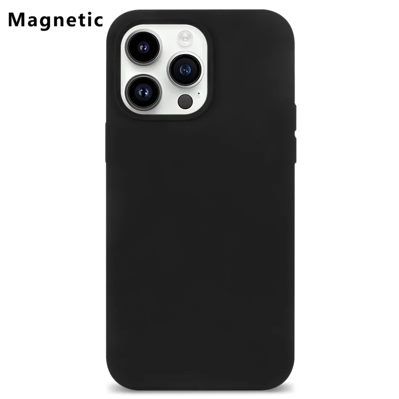 Compra em Massa para Capa do iPhone 15 Pro Compatível com MagSafe Forro de Fibra Silicone Capa Traseira do Telefone - Preto