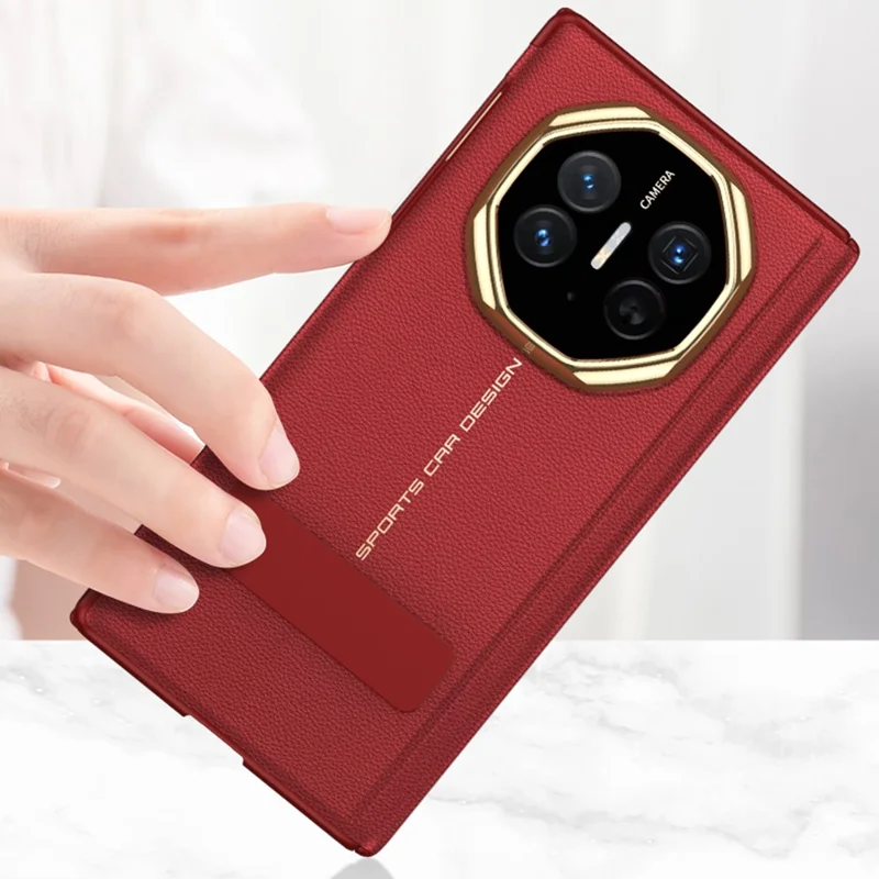 GKK For Huawei Mate XT Ultimate Case Magnetic Folding Full Protection PC PU Leather Slim Phone Cover - Red