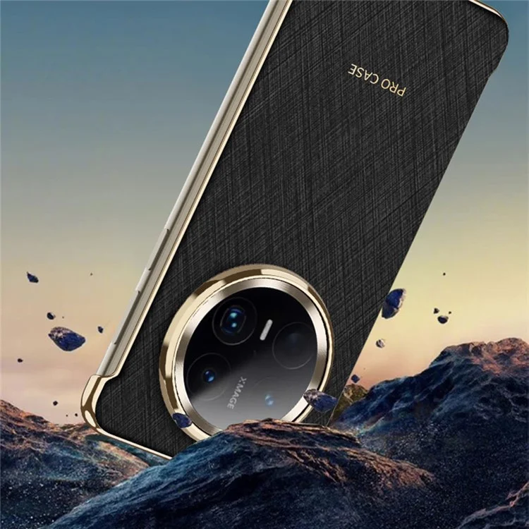 Coque pour Huawei Mate 70 Pro / 70 Pro+ compatible avec MagSafe, boîtier de téléphone plaqué - Noir