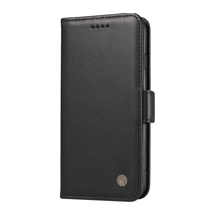 Funda de cuero para teléfono con soporte y billetera YIKATU YK-003 para Honor X60 Pro 5G / X9c 5G - Negro