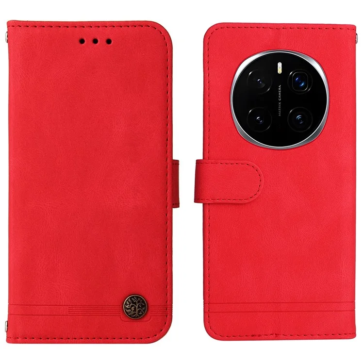 For Honor Magic7 Pro 5G Wallet Case Skin Touch Leather Phone Cover Tree Pattern Hardware - Red

Для чести Magic7 Pro 5G Кожаный чехол-книжка с узором в виде дерева - Красный
