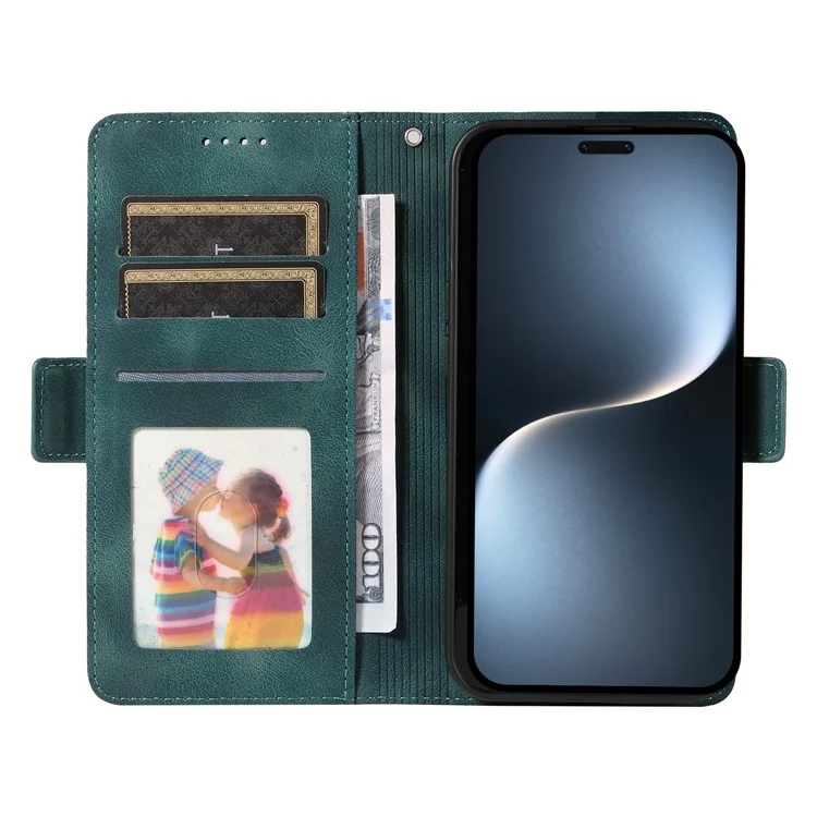 Custodia per telefono For Honor Magic7 Pro 5G in pelle PU con motivo a rombi e stelle - Verde