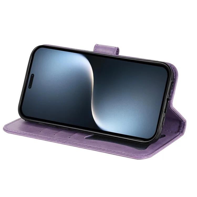 Estuche Pro 5G For Honor Magic7 de piel sintética con cartera, tapa floral y soporte - Morado