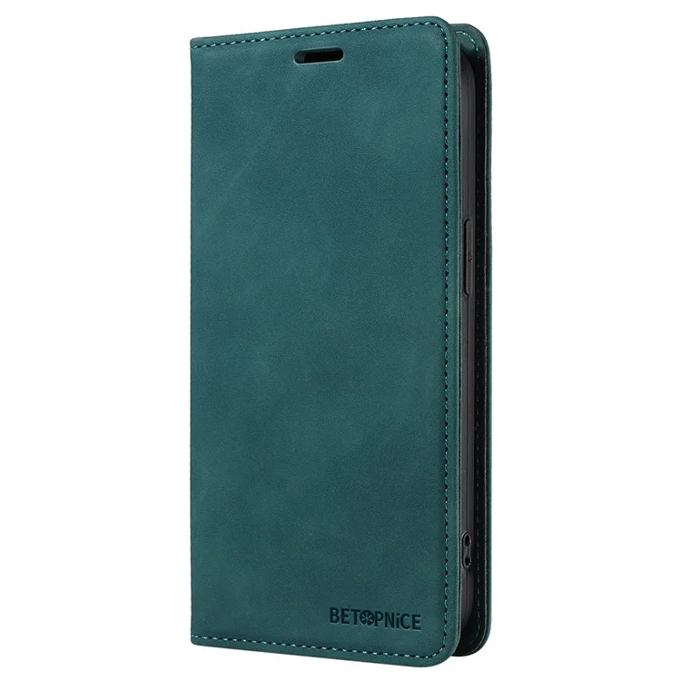 BETOPNICE 003 Étui portefeuille en cuir avec support pour Honor Magic7 Pro 5G - Vert