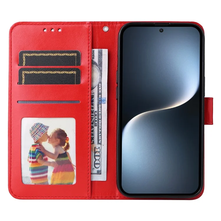 Funda de cuero con estampado de girasol para teléfono Magic7 5G de For Honor - Rojo