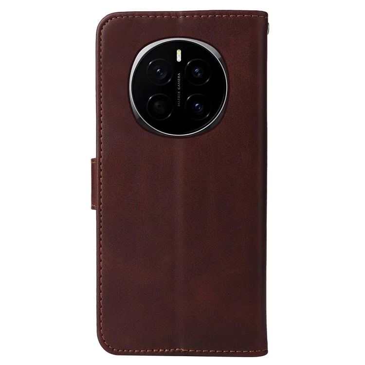 Capa carteira 5G Magic7 For Honor em couro PU com proteção tipo folio - Marrom