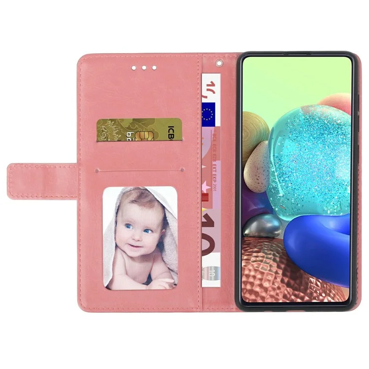Für Realme C75 Hülle Y-förmige Linien Prägung Leder Handyhülle - Pink